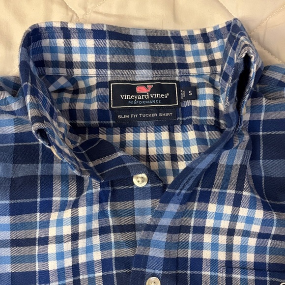 Vineyard Vines Other - Vineyard Vines Navy and White Plaid Shirt (slim fit Tucker fit)